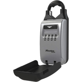 Master Lock 5415D Heavy Duty Key Lock Box - Zinc Wall Mount, Durable Adjustable Shackle