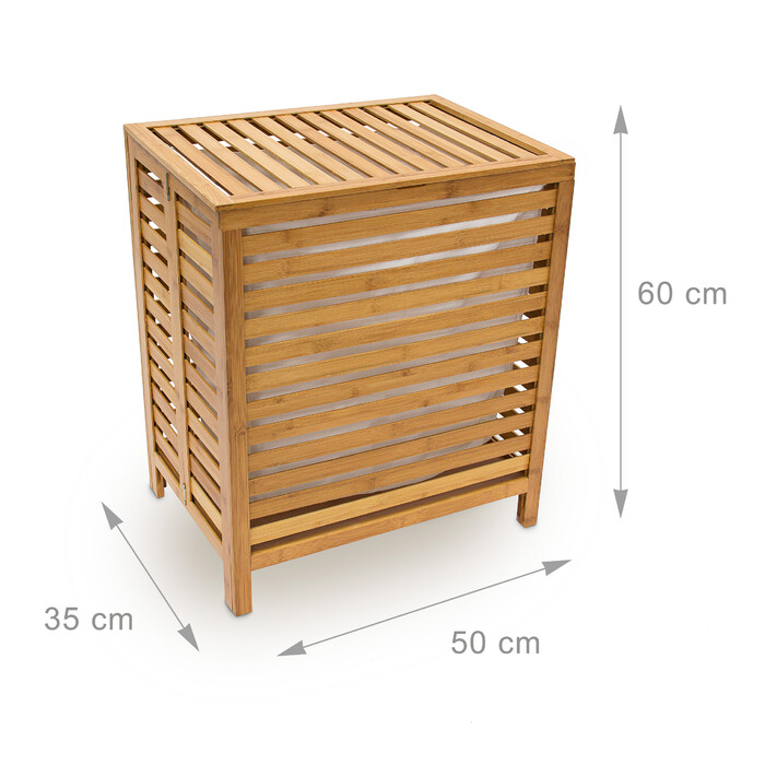 Relaxdays Laundry Chest Wood
