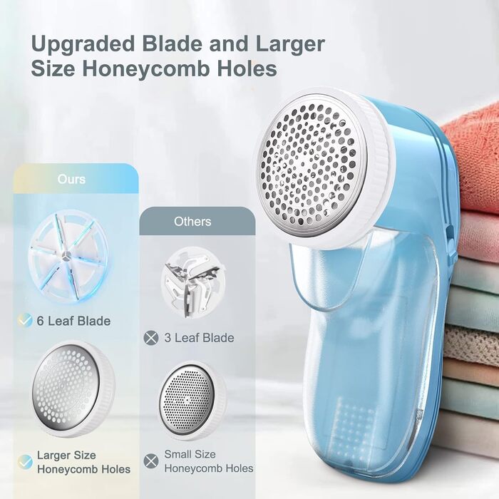 Електричний видальник ворсу для одягу та килимів, USB, 3 леза