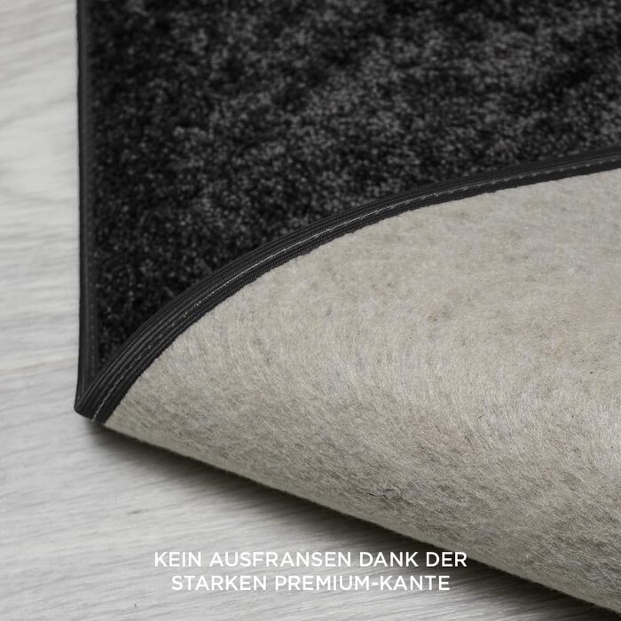 Килим для вітальні та спальні Carpet Studio Maine, 140x200 см, чорний, короткий ворс