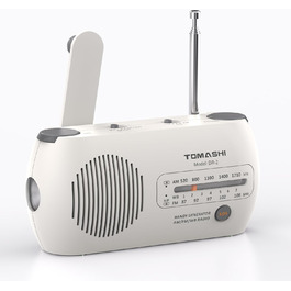 Радіо TOMASHI FM/AM/NOAA: ручне, з ліхтариком, SOS-сигналом, для надзвичайних ситуацій та відпочинку на природі