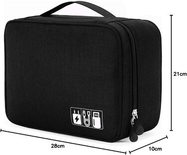 Органайзер для кабелів та аксесуарів XCWTBL: водонепроникний кейс для подорожей з 3 відділеннями
