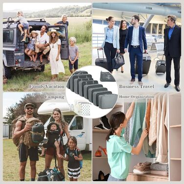 Органайзери для подорожей GIBOHOM: Набір з 15 штук, водонепроникні, сірі