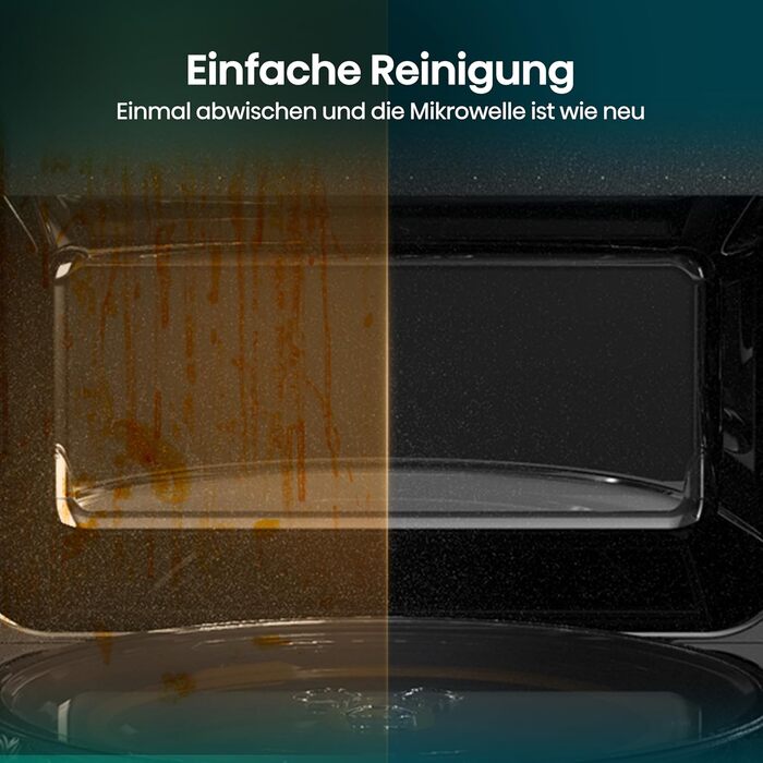 Мікрохвильова піч Hisense H20MOBS4HI 20 л з InverterTech, керамічним покриттям та дитячим блокуванням (чорний)