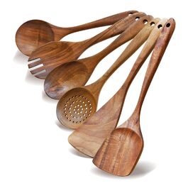 Набір дерев'яних ложок Holzlöffel, 6 шт., teak, антипригарне покриття для кухні