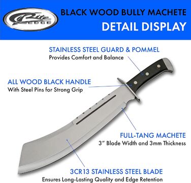 Мачете SZCO Wood Bully з дерев'яною ручкою для рубки