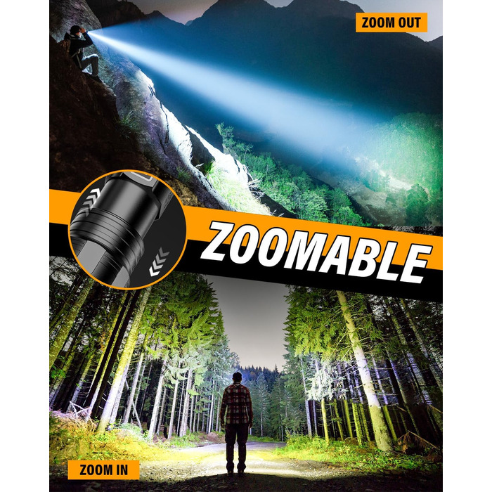 Ліхтар LED XHM 70.2, 500000 Люмен, USB-зарядка, IP67, 5 режимів, AK-01