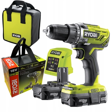 Акумуляторний ударний дриль-шурупокрут Ryobi 18 V 2 Ah 50 Nm