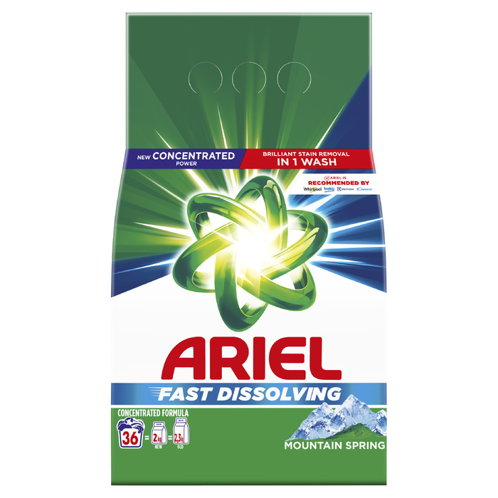 Пральний порошок Ariel «Гірська свіжість», 1,98 кг, 36 прань