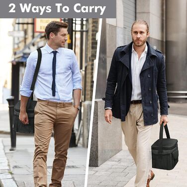 Термосумка Kato Tirrinia 17L (23 банки) - велика, чорна, водонепроникна для пікніків, роботи, пляжу