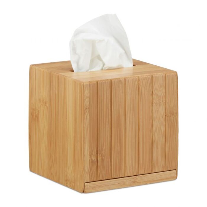 Relaxdays Cosmetic Tissue Box, Square