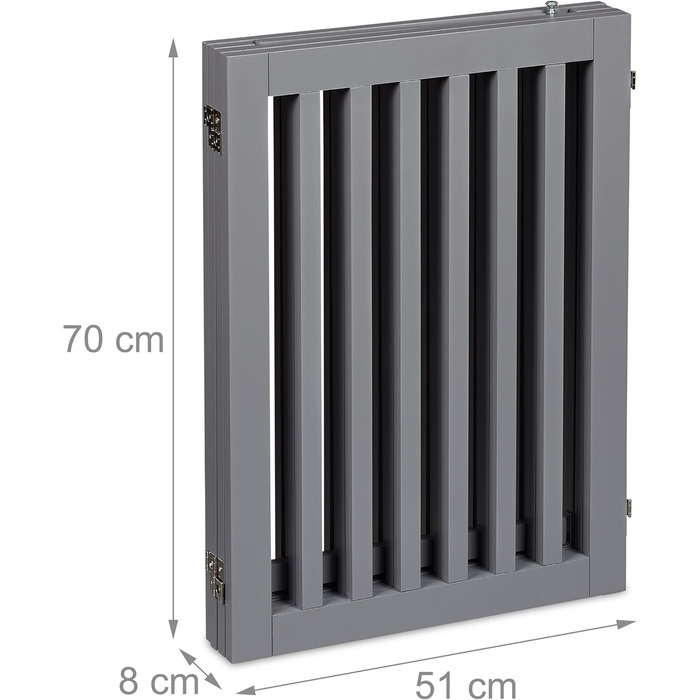 Захисне ворота для собак Relaxdays: сіре, самостійне, з дверцятами, 70x207 см, складне, на ніжках