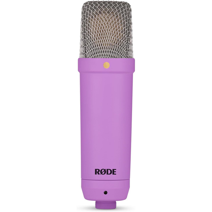 Rode NT1 Signature Black – студійний мікрофон-конденсатор + стійка для мікрофона keepdrum (фіолетовий)