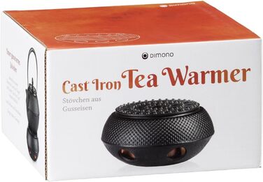 Cast iron tea warmer with textured surface
