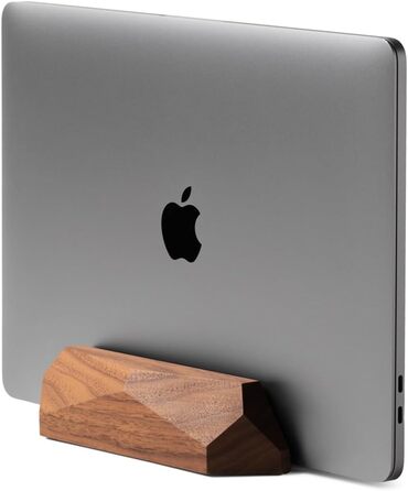 Oakwood Adjustable Wooden Laptop Stand - Desk Dock for MacBook Pro, MacBook Air, iPad - Walnut & Oak Wood, Handmade