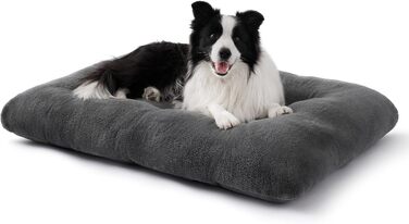 Крісло-лежанка для собак BEDSURE XL - велике, 104x69x8 см, сіре. Лежанка для собак з антиковзним дном, м'яка та зручна.