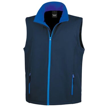 Унісекс жилет Softshell Result R232m для друку, темно-синій, розмір 4XL