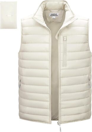 Чоловіча степкова жилетка Outdoor Ventures – легка, пакувальна, для активного відпочинку, бігу, гольфу, походів, їзди на коні (Абрикосовий, XXL)