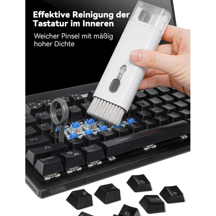 Набір для чищення 7 в 1: клавіатура, екран, AirPods Pro, ноутбук, телефон, монітор, камера