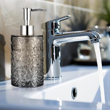 Дозатор мила для кухні та ванної кімнати, 400 мл, пластиковий, циліндричний | Дозатор мила, шампуню, гелю для душу