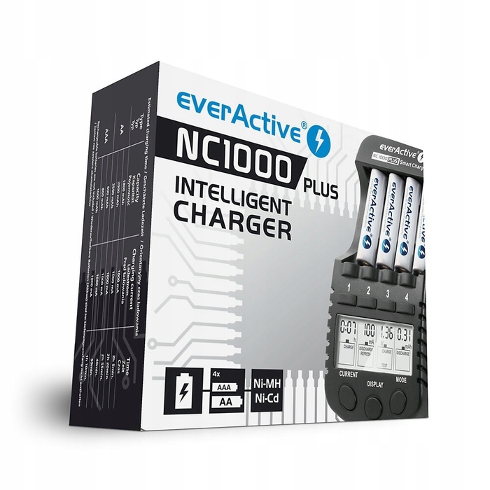Зарядний пристрій для акумуляторів AAA AA + 4 акумулятори Eneloop 2000mAh