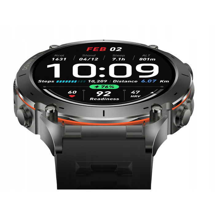 Смарт-годинник Lazird зі вбудованим GPS, акумулятором 730 мАг, ліхтариком та барометром, чорний