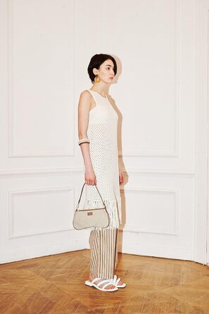 Сумка жіноча JW PEI Eva через плече бежева з полотна