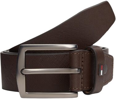 Чоловічий регульований шкіряний ремінь Tommy Hilfiger Brown (Coffee Bean)