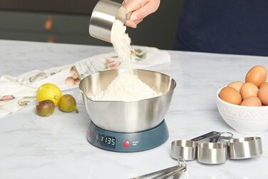 Кухонний пальник Zyliss E980202 с цифровою кухонною вагою, сріблястий/чорний | Для смаження та карамелізації
