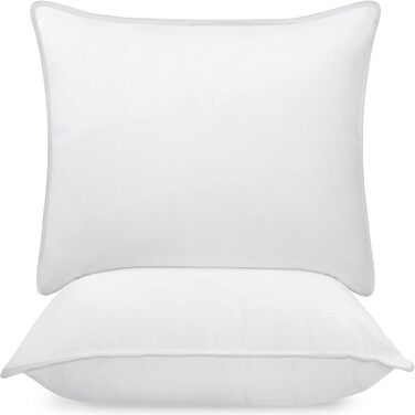 Utopia Bedding Pillow Set (2 Pack), 80 x 80 cm Sleeping Pillow, Breathable and Soft Pillow (White) 80x80 cm (2 Pack) White 2