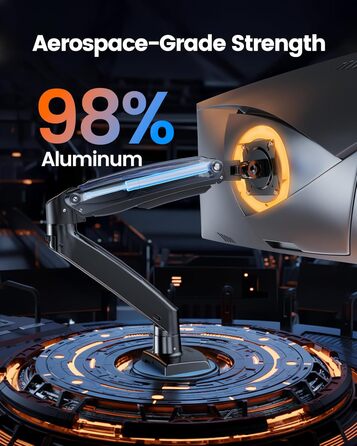 Кріплення для монітора ErGear для широких моніторів 13-49 дюймів, настільний кронштейн, підставка для монітора, підтримує до 12 кг, VESA 75x75/100x100 мм