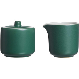 Ritzenhoff & Breker Jasper Milk & Sugar Set - Ceramic Milk Pitcher & Sugar Bowl with Matte Glaze & Soft-Touch Finish (Green)