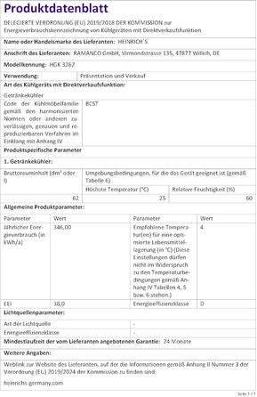 Міні-холодильник Heinrich з скляною дверцятами: компактний, тихий (40dB), LED-підсвічування, для офісу, кемпінгу, саду, об'єм 88 літрів, 3 полиці