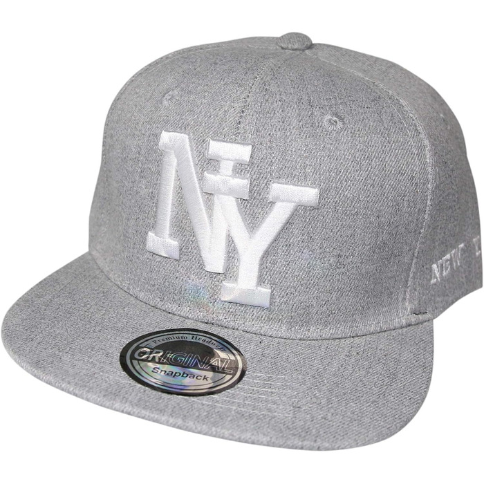 Кепка Snapback New York Нова модель, сіро-біла, обхват 52-58 см