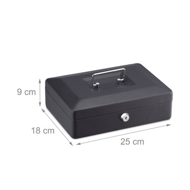 Relaxdays Cash Box with 2 Keys