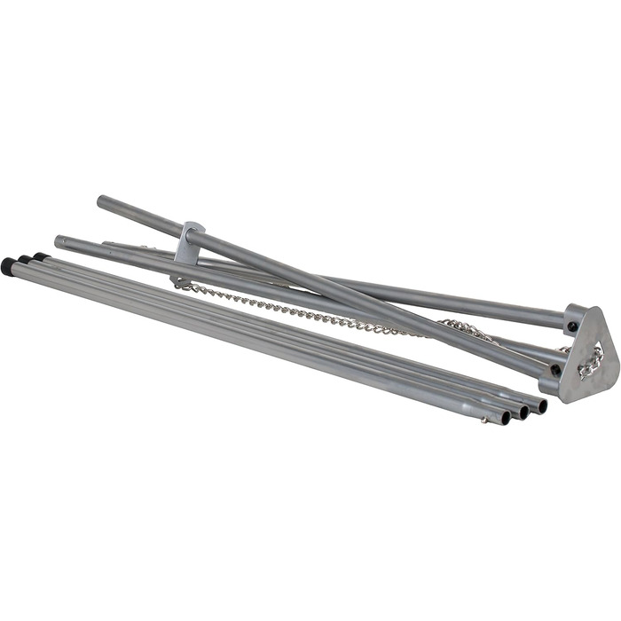 Adjustable-height tripod grill stand including chains, height: 1.40 m, rust-resistant galvanized steel - Without grill grate