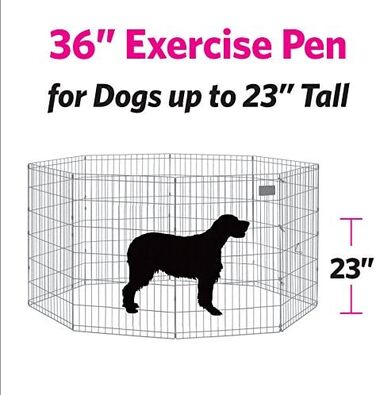 New World Dog Playpen - No Door, Black E-Coating, 61x76cm, 157x157x91cm