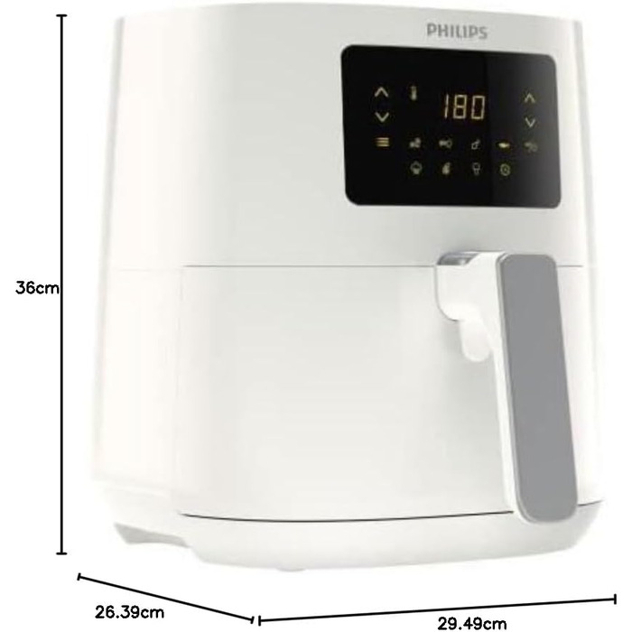 Oil-free Fryer - PHILIPS - Airfryer HD9252/00 Series 3000 - 4.1L - Rapid Air Technology - 7 Presets - White