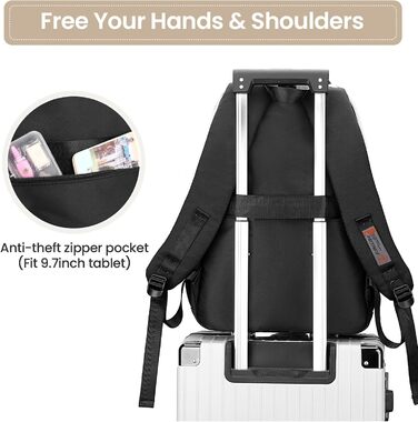 Шкільний рюкзак для дівчаток-підлітків: стильний, водонепроникний, для 3-9 класу. Великий дитячий рюкзак для школи та подорожей, блакитний (8529# Чорний)