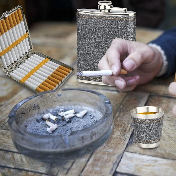 Набір фляга 260мл з нержавіючої сталі, фляга для віскі, міні-фляга, подарунок (зелена)