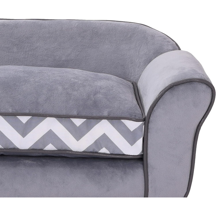 Диван для собак та котів PawHut, сірий, з подушкою, 73.5 x 41 x 33 см