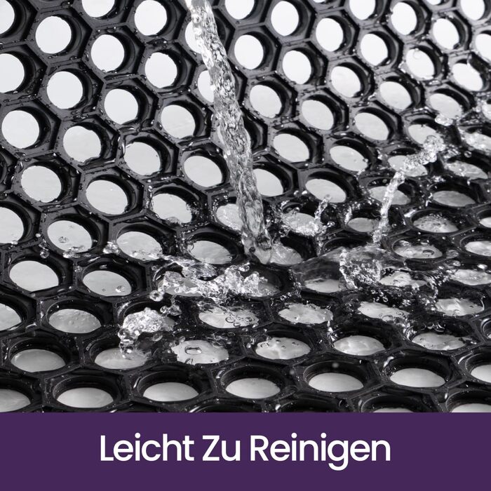 Килимок для дому та вулиці DEXI, 60x90 см, колір вугільний, антиковзаючий, водонепроникний
