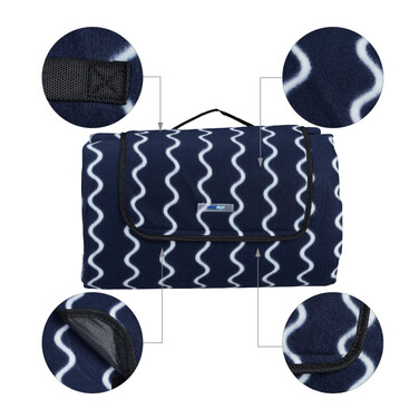 Relaxdays XXL Ковдра для пікніка 200x300 см Waves