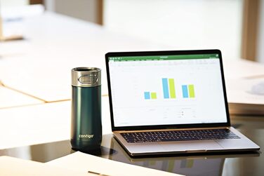 Термокружка Contigo Luxe Autoseal з нержавіючої сталі, 360 мл, Biscay Bay. Зручна, витривала, з легкою очисткою, без BPA. Ідеальна для кави на винос.