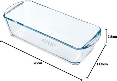Форма для випікання Pyrex Classic з жароміцного скла, 28 см, 1,5 л, прозора, набір 2 шт.