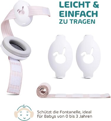 Захисні навушники для немовлят Babeprotect Ear Protect, шумопоглинання 25 дБ, регульовані та комфортні, бежеві (сертифікат CE)