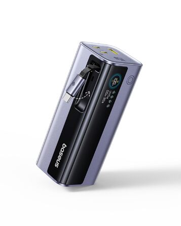 Powerbank Baseus EnerGeek для ноутбука: 100W, 10000mAh, 2x USB-C PD 3.0, Digitaldisplay, сумісний з MacBook, Dell, HP, SteamDeck, iPhone, Samsung