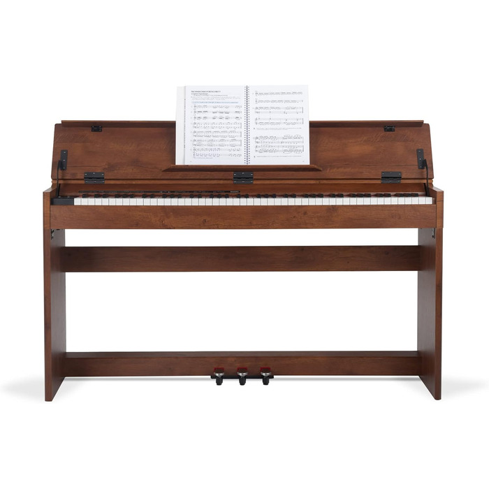 McGrey DP-18 WN E-Piano: 88 важких клавіш з молоточним механізмом, 128 звуків, Dual/Split, захисний чохол, 3 педалі, матовий горіх