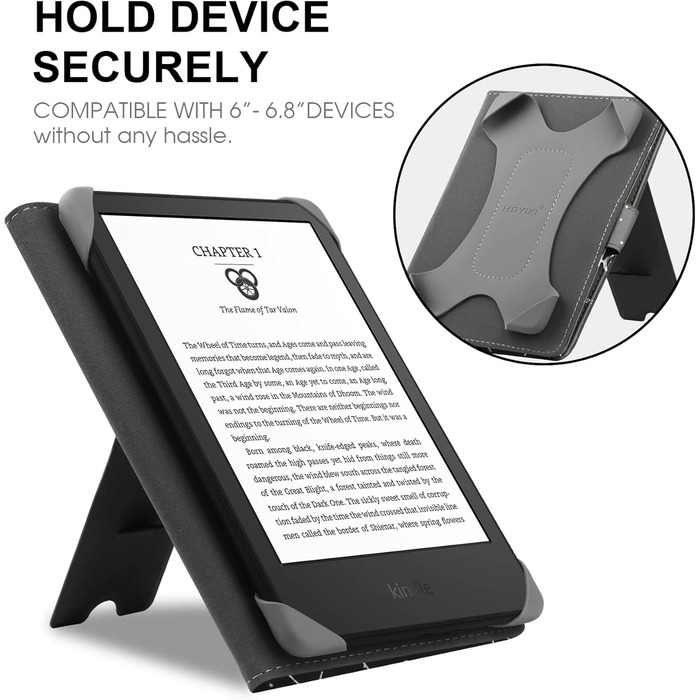 Чохол-підставка для Kindle Paperwhite, Kobo Clara HD/2E, Pocketbook, Tolino, Sony E-Reader (6-6.8