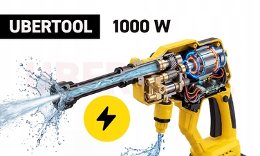 Акумуляторна мийка високого тиску UBERTOOL 1000W 15 BAR 6в1